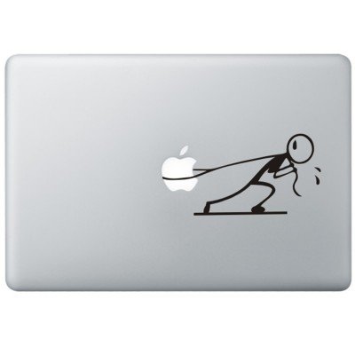 Gezogen Äpfel MacBook Aufkleber Schwarz MacBook Aufkleber